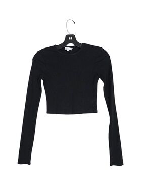 Meshki Ribbed bodycon cropped long sleeves Top